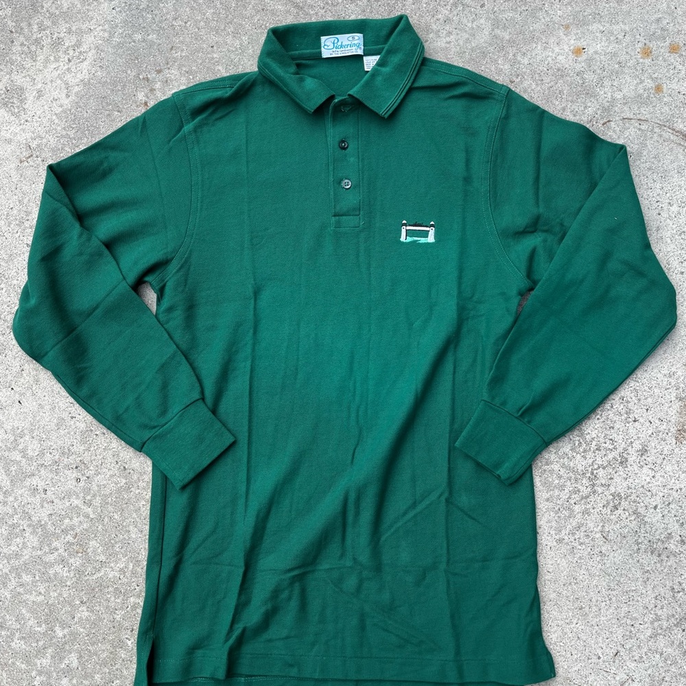 Vintage 1980s Pickering Golf Long Sleeve Polo Single Stitch